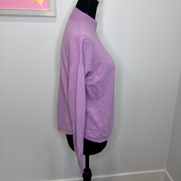 Madewell Cowl Neck Wool Blend Purple Oversized Women's Sweater (XXS) - Picture 4 of 7